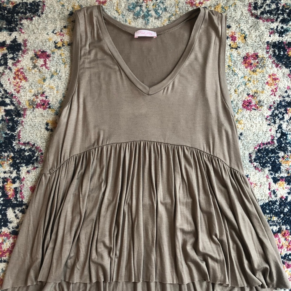 Pink Lily Top - Brown